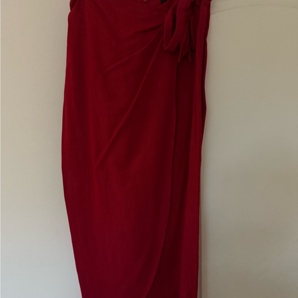 Elegant Red Maxi Skirt
